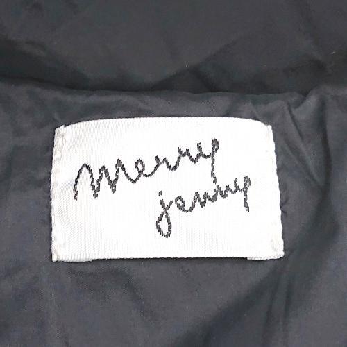 ◇ merry jenny? シンプル 中綿ジャケット カジュアル 厚手 長袖 ダウンジャケット サイズF ブラック レディース E_画像3