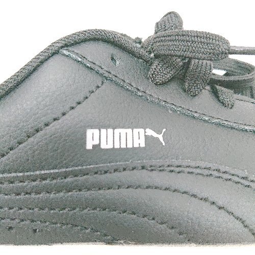 ◇ PUMA 369503-01 ミッドカット ラウンドトゥ 軽量 無地 定番シルエット スニーカー サイズ24.5 ブラック レディース E_画像7