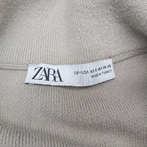 * ZARA Zara с высоким воротником боковой разрез передний кнопка сверху товар свитер без рукавов размер XS-S серый женский E