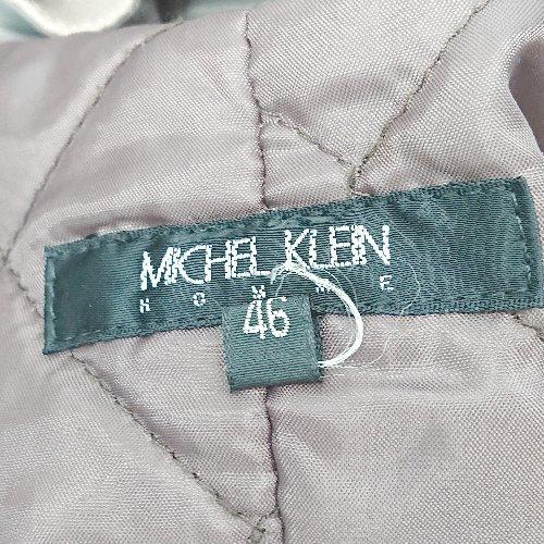 ■ MICHEL KLEIN ミッシェルクラン シンプル 無地 カジュアル アウター 長袖 ジャンパー サイズ46 ブラウン レディース E_画像5