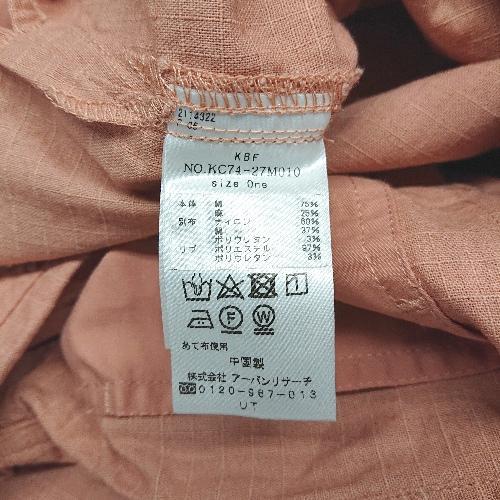 ◇ KBF ケービーエフ シンプル ラウンドネック 薄手 長袖 ジャケット サイズOne サーモンピンク レディース E_画像6