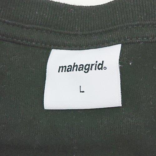 ◇ mahagrid マハグリッド ロゴ バックプリント クルーネック カジュアル 半袖 Tシャツ サイズL ブラック レディース E_画像4