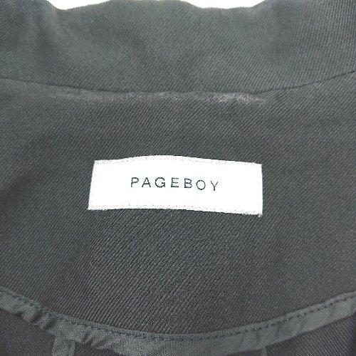 ◇ PAGEBOY ページボーイ シンプル 無地 バックスリット　ノースリーブ ベスト サイズF ブラック レディース E_画像4