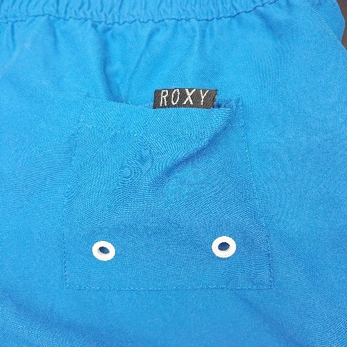 ◇ Roxy ロキシー ウエストゴム ポリエステル100％ ワンポイント ショートパンツ 表記なし ブルー レディース E_画像6