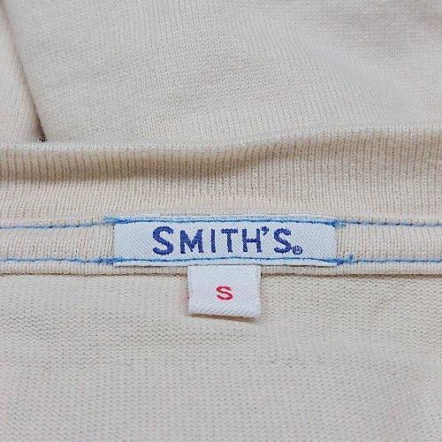 ◇ SMITH‘S BROOKLYN N.Y. コットン100％ クルーネック 胸ポケット ロゴ 半袖 Tシャツ サイズS ベージュ レディース E_画像3