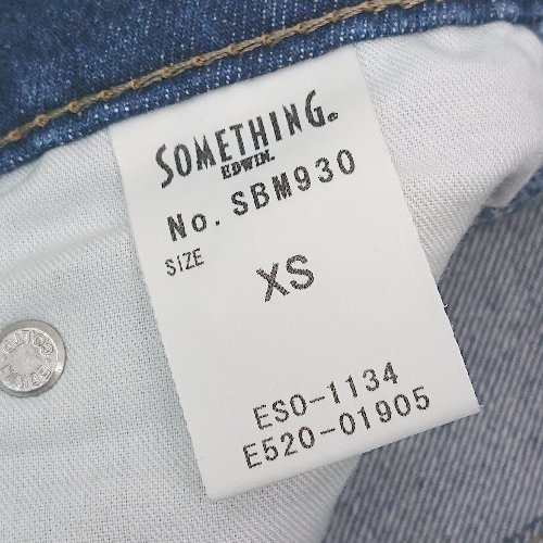 ◇ SOMETHING ハイウエスト 定番シルエット ベルトループ デニムパンツ サイズXS ブルー系 レディース E_画像5