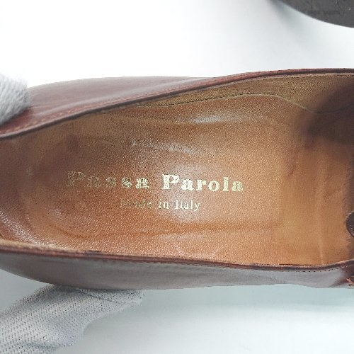 ◇ Passa Parola イタリア製 ローファー風 シンプル スクエアトゥ パンプス サイズ36 ブラウン レディース E_画像8