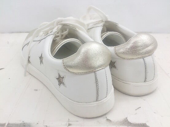 * mio notis Mio notis Star lame casual sneakers shoes size 39 white lady's P