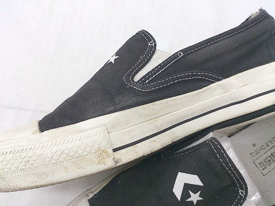 ◇ CONVERSE コンバース スリッポン シューズ サイズ26cm ブラック ホワイト系 メンズ_画像7