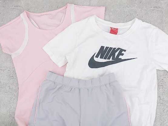 * NIKE Nike продажа комплектом 3 позиций комплект S размер короткий рукав футболка cut and sewn шорты женский 
