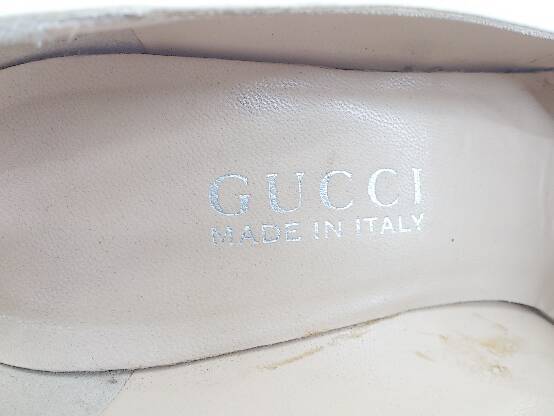 ◇ Gucci グッチ パンプス 34 1/2 C ホワイト レディース_画像6