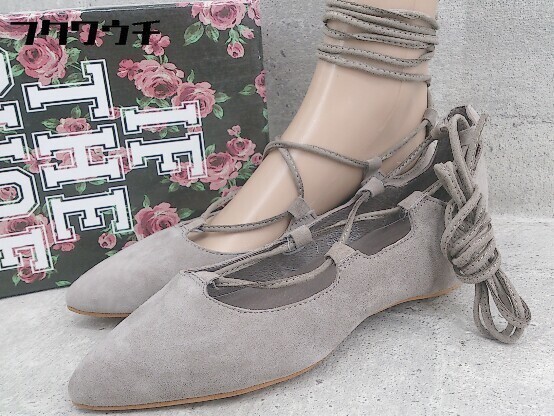 ◇ ●未使用● ◎ Jeffrey Campbell ジェフリーキャンベル レースアップ パンプス シューズ サイズ37 グレー レディースの画像1