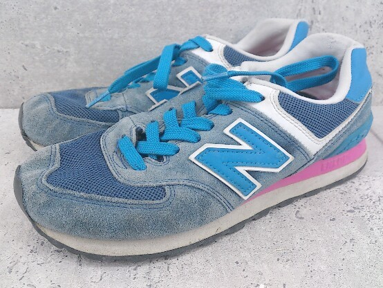 ◇ NEW BALANCE ニューバランス WL574MOY スニーカー シューズ 24 ブルー　ネイビー レディース_画像2