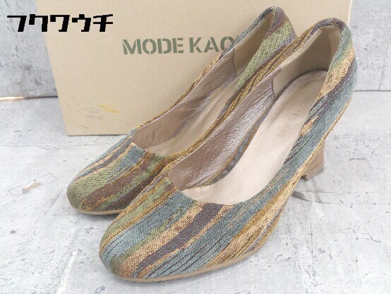 ◇ ◎ режим режима Kaori Mode Coro Welge Seale Pumps Размер 22,5 Multi Ladies