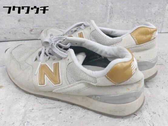 ◇ New Balance ニューバランス WR996DGR スニーカー シューズ サイズ23.5？ グレー ゴールド レディース_画像3