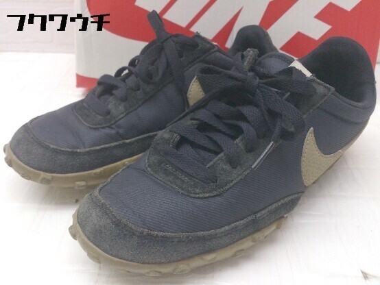 ◇ ◎ NIKE 881183-002 WAFFLE RACER ワッフルレーサー スニーカー シューズ サイズ23.5cm ブラック ブラウン レディース_画像1