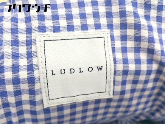 ■ LUDLOW ラドロー 編み込み リボン ハンド バッグ ベージュ ブルー レディース_画像7