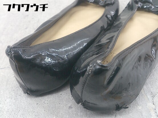 ◇ Odette e Odile UNITED ARROWS ポインテッドトゥ フラットシューズ 22 1/2ｃｍ ブラック レディース_画像7