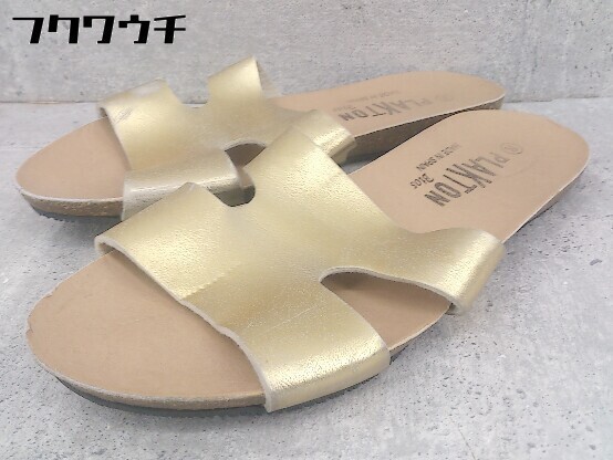 * PLAKTONp lactone Flat sandals size 38 Gold lady's 