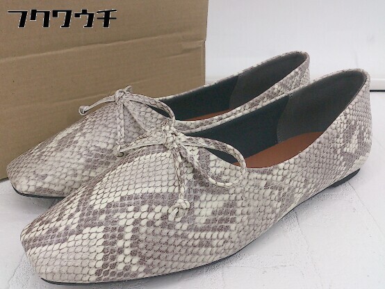 * * SESTOse -stroke python print Flat pumps size 25.5cm gray ju series lady's 