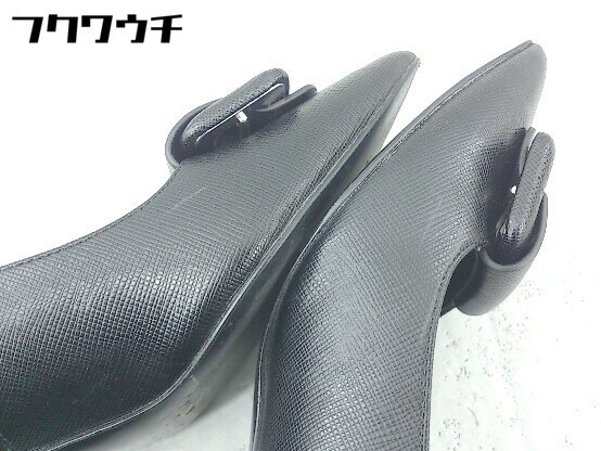 * CHARLES & KEITH Charles & Keith po Inte dotu tea n key heel pumps size 36 black lady's 