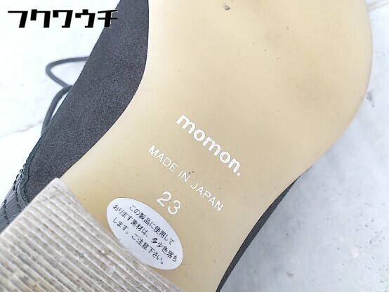 ◇　momon　モモン　　シューズ　23ｃｍ　ブラック　レディース_画像5