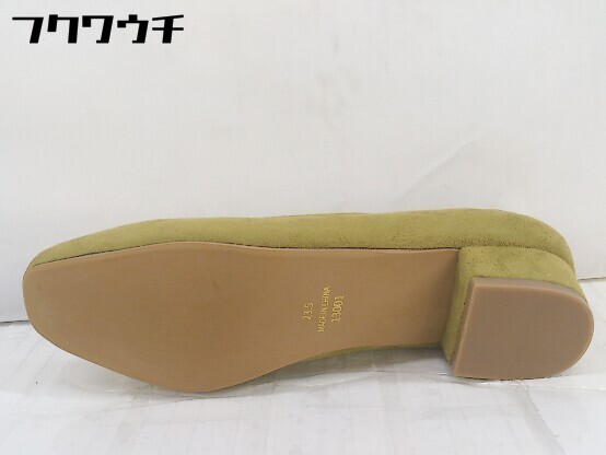 * * menuemene квадратное Turow каблук туфли-лодочки размер 23.5cm светло-зеленый женский 