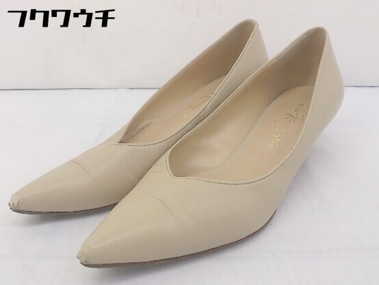 * GINZA Kanematsu Ginza Kanematsu po Inte dotu pumps shoes size 23cm1/2D beige group lady's 