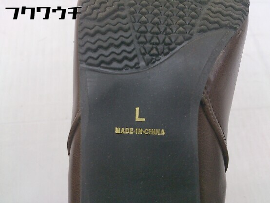 ◇ SESTO セスト サイドジップ スクエアトゥ ヒール ショート ブーツ サイズ L(23.5cm相当) ブラウン レディース_画像8
