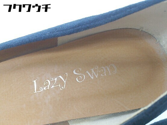 ◇ Lazy Swan レイジースワン ラウンドトゥ リボン ウェッジソール パンプス 23ｃｍ ネイビー ベージュ レディース_画像5