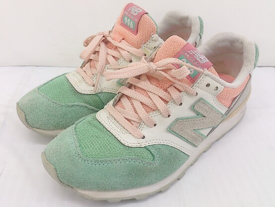 ◇ NEW BALANCE ニューバランス WR996HH スニーカー シューズ サイズ22.5 グリーン系 レディース_画像1