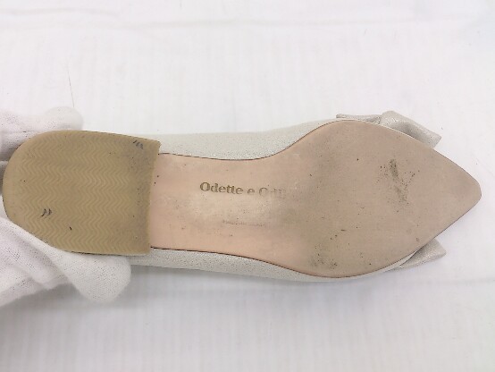 ◇ Odette e Odile UNITED ARROWS ポインテッドトゥ パンプス シューズ サイズ22cm ベージュ系 レディース_画像5