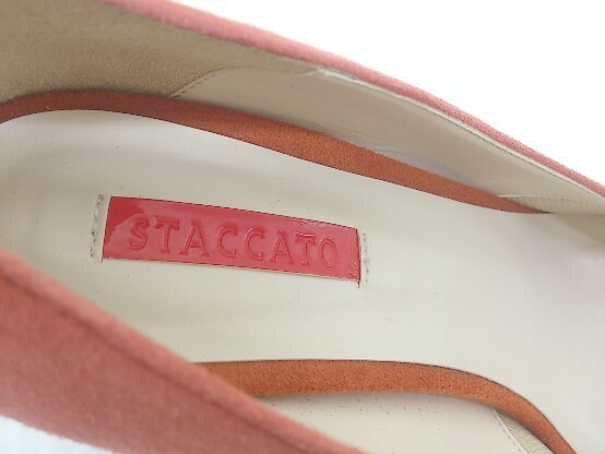 ◇ STACCATO スタッカート パンプス シューズ サイズ23.5cm オレンジ系 レディース_画像4