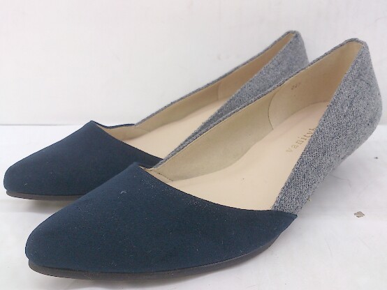 * VANITYBEAUTYbai color po Inte dotu pumps size 24 navy gray lady's 