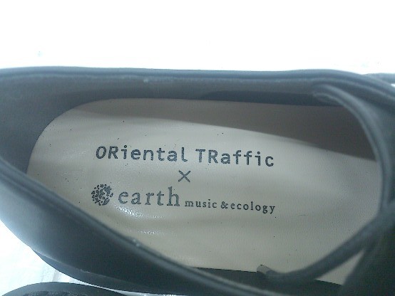 ◇ Oriental Traffic earth music&ecology レースアップ マニッシュシューズ サイズS ブラック レディース P_画像4