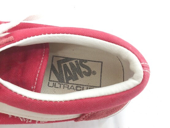 * VANS Van z Old school спортивные туфли обувь размер 23.5cm красный белый женский P