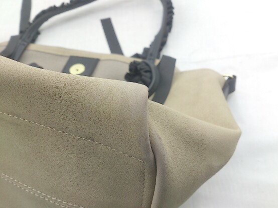 * * B:MING by BEAMS Be mingby Beams 2WAY hand shoulder bag light brown black lady's P