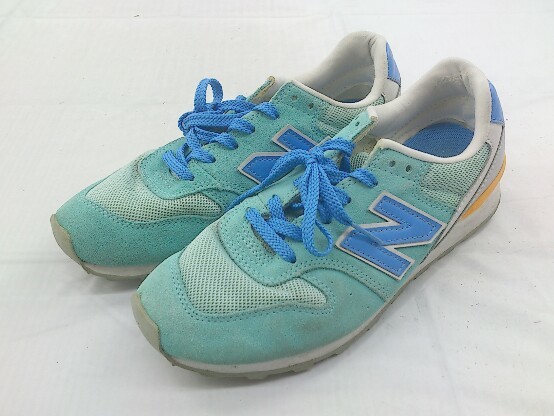 ◇ NEW BALANCE ニューバランス D WR996JF スニーカー シューズ サイズ 23.5cm グリーン ブルー レディース P_画像2