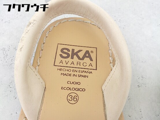 * SKA ska back strap Leopard sandals size 36 white multi lady's 