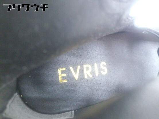 ■ ◎ EVRIS エヴリス レースアップ バックジップ ヒール ショート ブーツ サイズS ブラック レディース_画像4