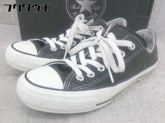 ◇ ◎ CONVERSE 1CK565 ALL STAR 100 COLORS OX スニーカー シューズ サイズ23.5cm ブラック ホワイト レディースの画像2