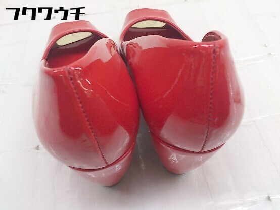 ◇ CARRANO カラーノ オープントゥ ウェッジソール パンプス サイズ35 レッド レディース_画像7