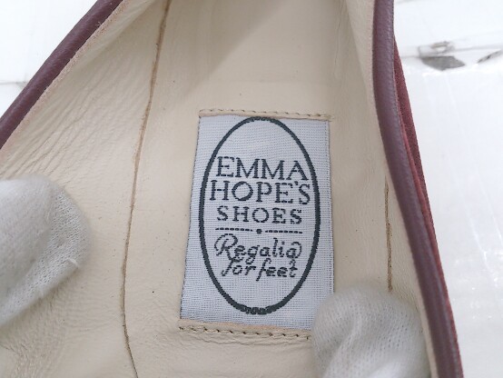 ◇ EMMA HOPE エマホープ ベロア 刺繍 ビーズ フラット ペタンコ パンプス サイズ36 ボルドー レディース P_画像4