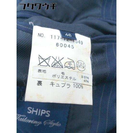 ◇ SHIPS tailoring style シップス 2B シングル 長袖 テーラード ジャケット サイズ46 ブルー系 メンズ_画像6