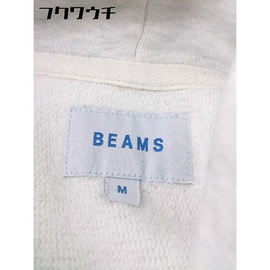 ◇ BEAMS ビームス 長袖 プルオーバー パーカー サイズM ライトグレー メンズ_画像4