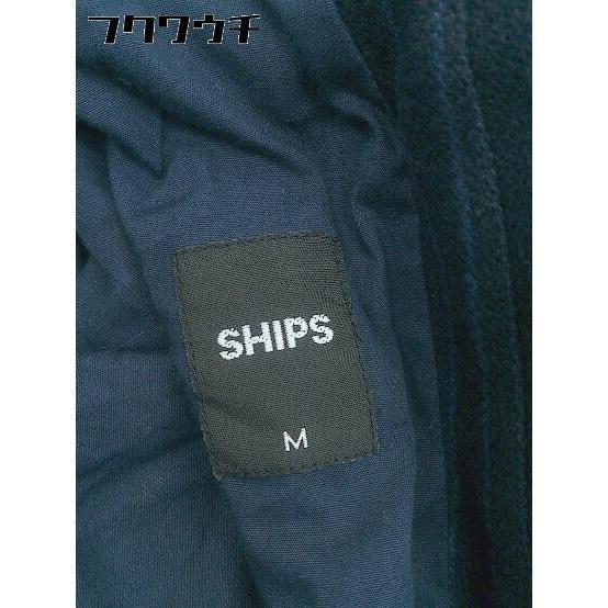 ■ SHIPS シップス ストライプ ウール ジャケット サイズM ネイビー メンズ_画像6