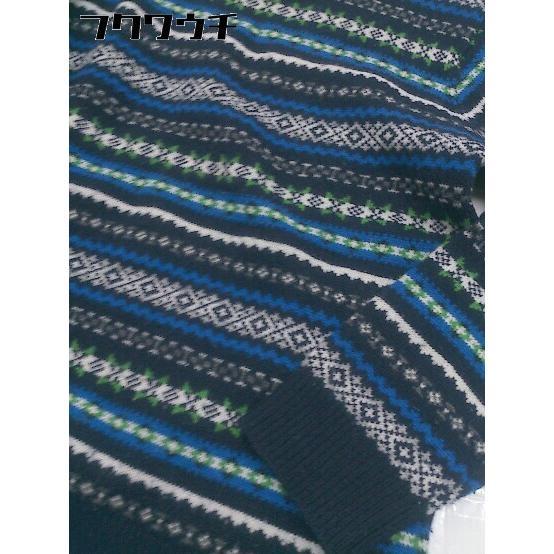 * BEAUTY & YOUTH UNITED ARROWS общий рисунок шерсть вязаный свитер с длинным рукавом размер M темно-синий мульти- мужской 