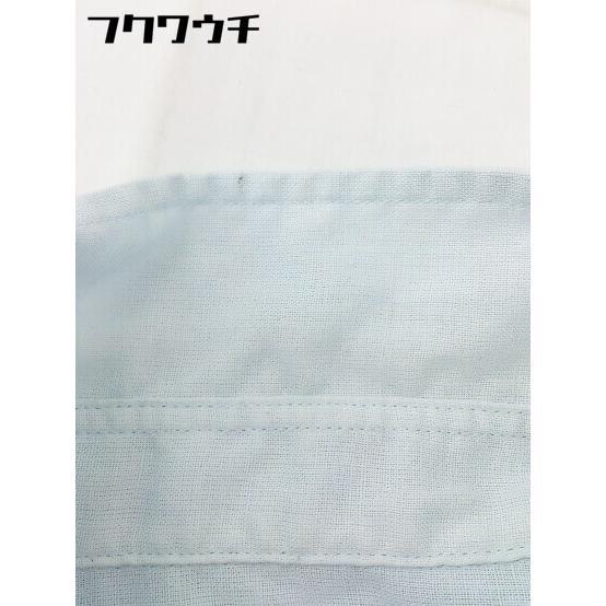 ◇ nano universe ナノユニバース リネン混 長袖 シャツ サイズ M ブルー メンズの画像7