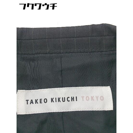 * TAKEO KIKUCHI Takeo Kikuchi 2B одиночный полоса длинный рукав tailored jacket размер 1 оттенок черного мужской 