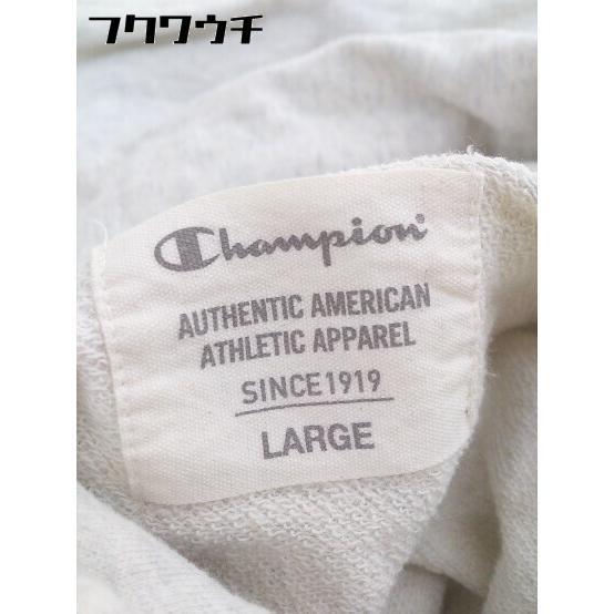 ◇ Champion チャンピオン 単色タグ 長袖 プルオーバー パーカー サイズL グレー メンズ_画像4